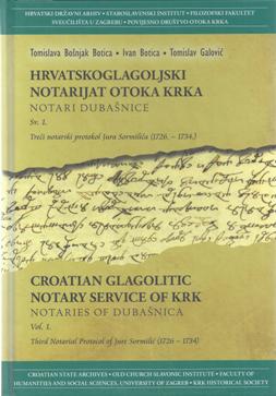 Hrvatskoglagoljski notarijat otoka Krka: notari Dubašnice - sv.1