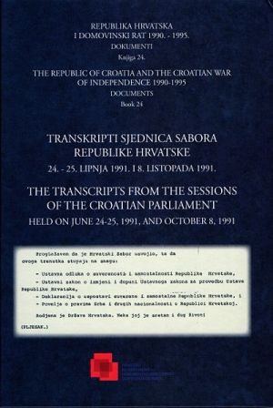 Republika Hrvatska i Domovinski rat 1990. - 1995. : dokumenti - knjiga 24